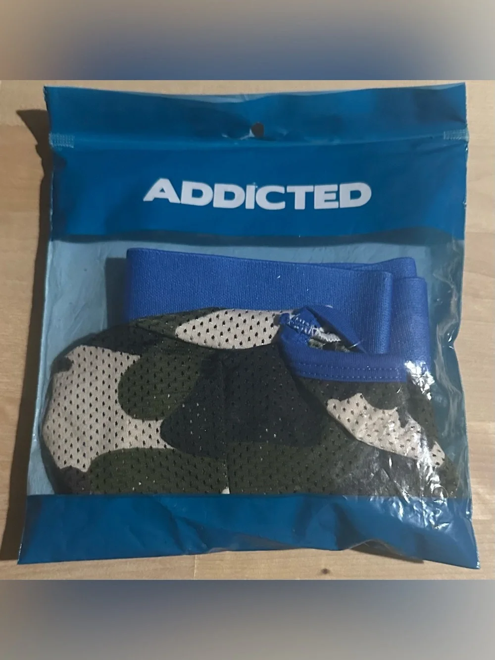ADDICTED Brief or Boxer Underwear Mens Camo Mesh Super Sexy Size M, NEW